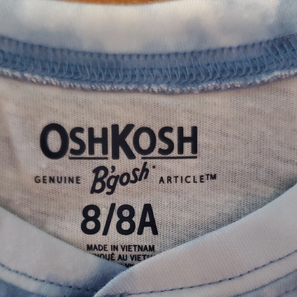 OshKosh B'gosh Cloudy Blue and White Tee